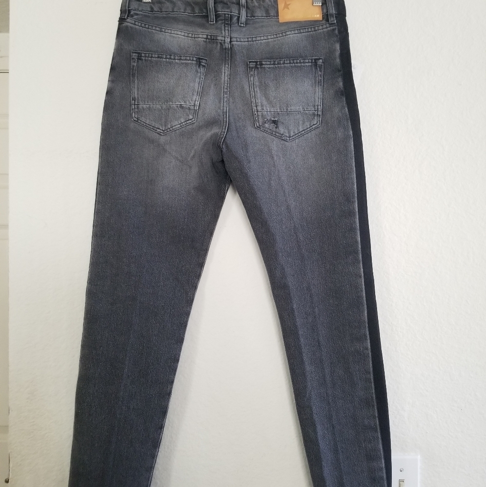 Golden Goose Jolly Distressed Carrot Fit Jeans Black Gray Size 27 - Picture 4 of 15